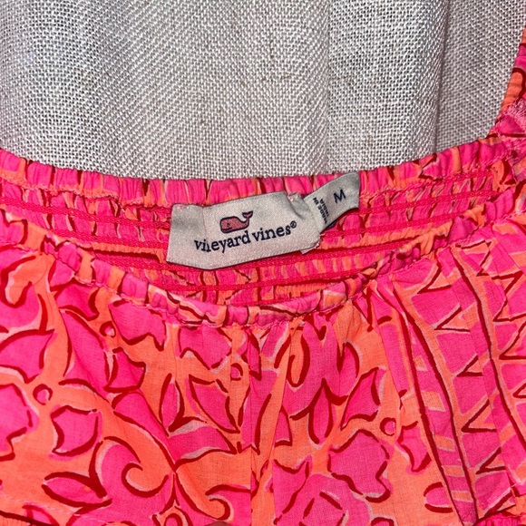 Vineyard Vines Smocked Midi Dress Ruffle Straps NWOT - Picture 4 of 8